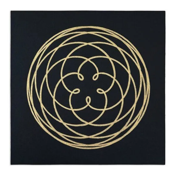 Veskor Cassiopeia Veskor Cassiopeia ROSE OF VENUS Linoldruck | 20 × 20 cm | Gold, Schwarz, – Produktbild 1 von 4