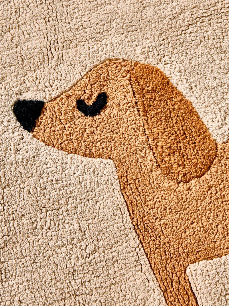 Vertbaudet Teppich Haus & Hund DACKEL Kinderzimmer sandfarben, Sandfarben, – Produktbild 3 von 4