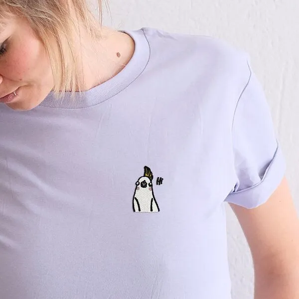 LIGARTI Besticktes T-Shirt – Heidi der Nymphensittich – LIGARTI Tiermanufaktur, Terracotta, – Produktbild 4 von 4