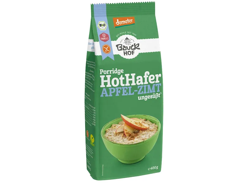 Bauckhof Bauckhof Bio-Porridge aus Hafer "Apfel und Zimt", 400 g – Produktbild 1 von 2