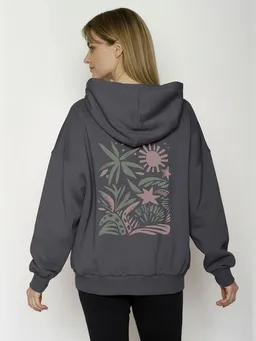 GreenBomb GREENBOMB Plants n Leaves Mello - Lässiger Hoodie aus Bio-Baumwolle / hochwertiger Print / GOTS / Fair & Vegan – Produktbild 1 von 1