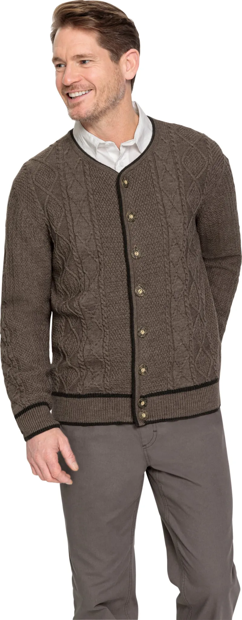 marco donati Strickjacke dunkeltaupe-meliert, Dunkeltaupe-meliert, – Produktbild 2 von 2