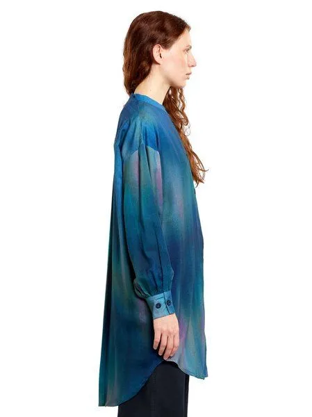 Dedicated DEDICATED Shirt Ljunga Abstract Light Multi Color, Abstract light (grün/ blau), – Produktbild 2 von 3