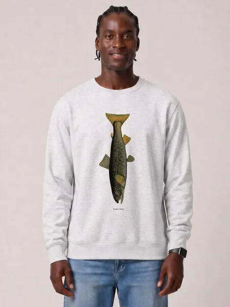watapparel watapparel Sweatshirt Unisex Forelle, Cool heather grey, – Produktbild 2 von 2