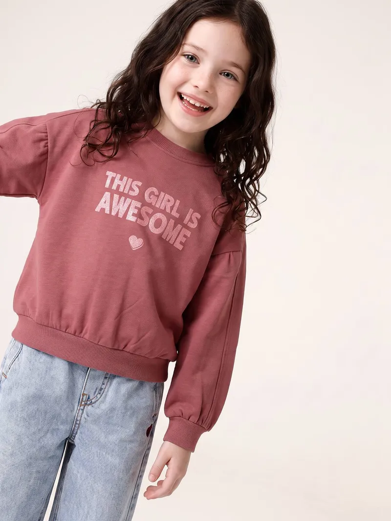 Vertbaudet Sweatshirt Mädchen, Malve, – Produktbild 1 von 4