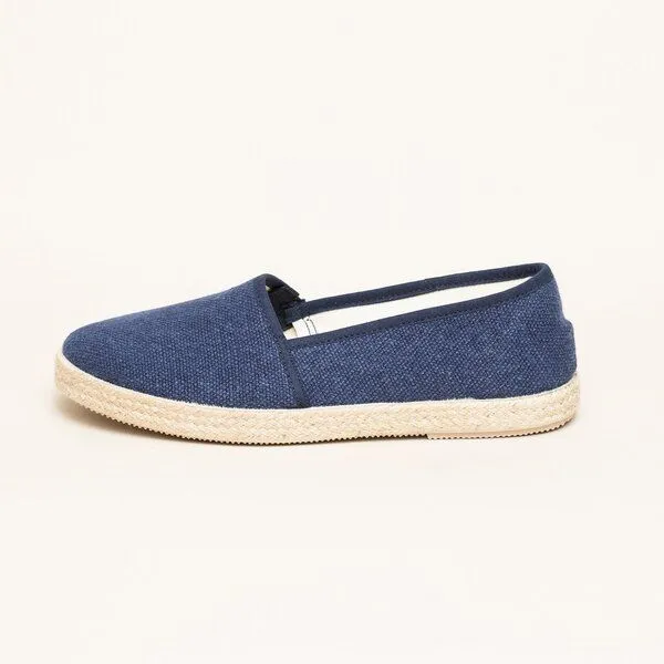 Gottstein Gottstein Camping Linen-Espadrille aus zertifizierten Leinen für Damen - Sommerschuh mit Gummisohle, Dunkel-blau, – Produktbild 4 von 4