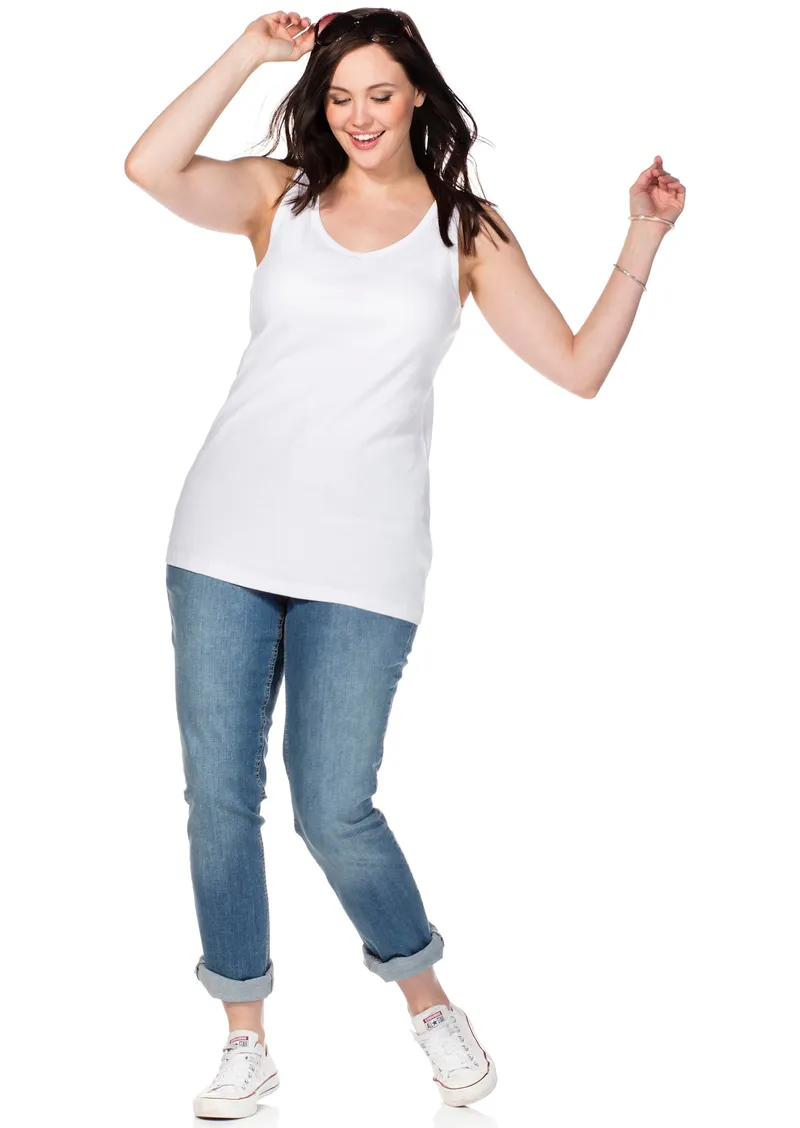 sheego Longtop, Weiß, – Produktbild 1 von 2