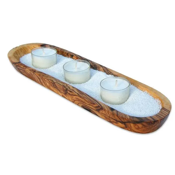 Olivenholz erleben Olivenholz erleben Badablage / Baguetteschale (L30) aus Olivenholz – Produktbild 5 von 7