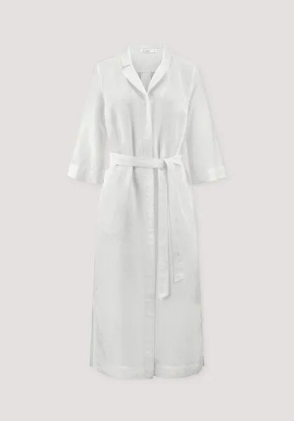 hessnatur hessnatur Kleid Midi Relaxed aus TENCEL Lyocell mit Leinen, Naturweiss, – Produktbild 4 von 4