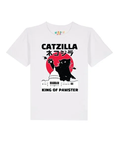 watabout.kids watabout.kids T-Shirt Kinder Catzilla, White, – Produktbild 1 von 3