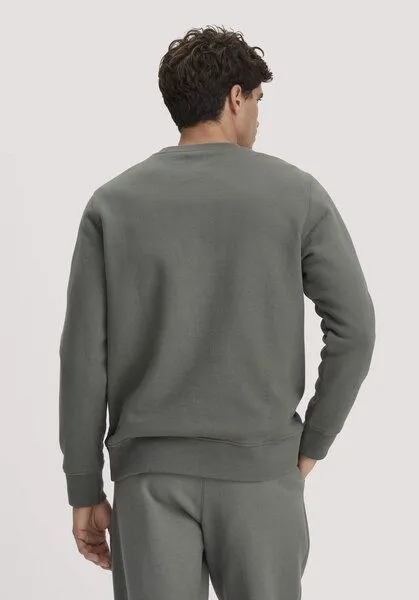 hessnatur hessnatur Sweatshirt Regular BETTERRECYCLING aus reiner Bio-Baumwolle, Salbeigrün, – Produktbild 2 von 4