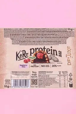 KoRo Vegan Protein Bar Deluxe Raspberry Choc | 55 g – Produktbild 1 von 1