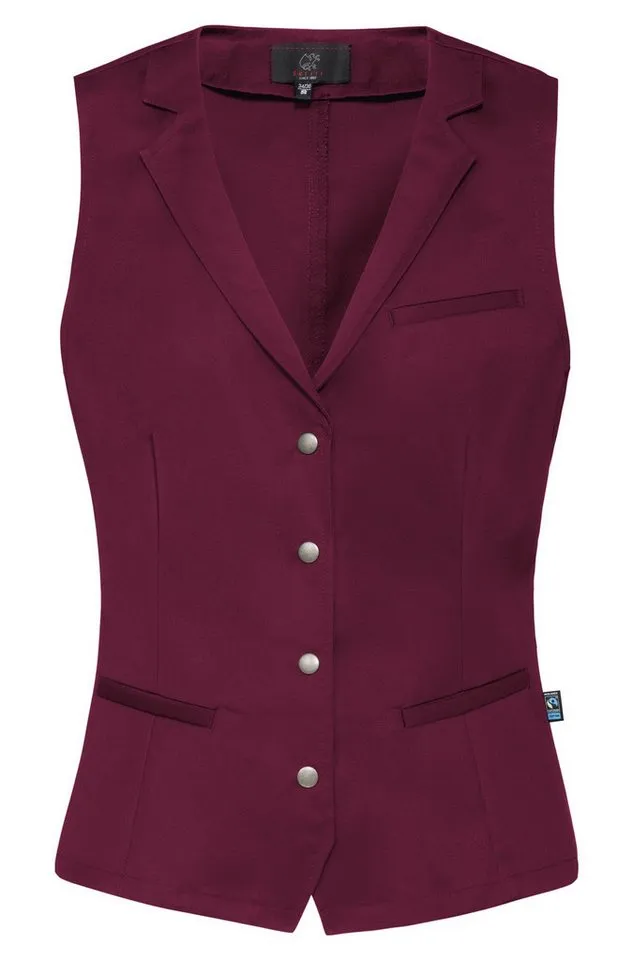 GREIFF GREIFF Anzugweste Greiff GASTRO MODA Damen Kellner-Weste Revers Regular Fit Bordeaux, Rot, – Produktbild 1 von 1