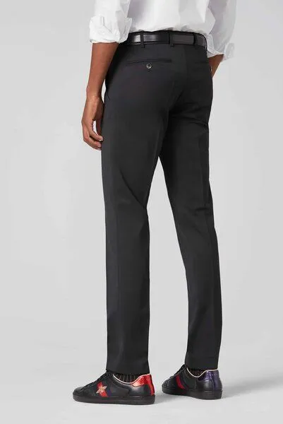 Meyer MEYER Feingabardine Bi-Stretch Chino, Schwarz (schwarz), – Produktbild 3 von 4