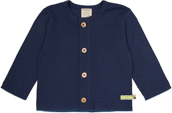 loud + proud loud + proud Babys & Kinder Leichte Jacke aus Derby Rib, GOTS-zertifiziert, Ultramarine(blau), – Produktbild 2 von 2