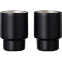 Vinga VINGA Nagano RCS recycelte Edelstahlbecher, 2er-Set, schwarz – Produktbild 1 von 1