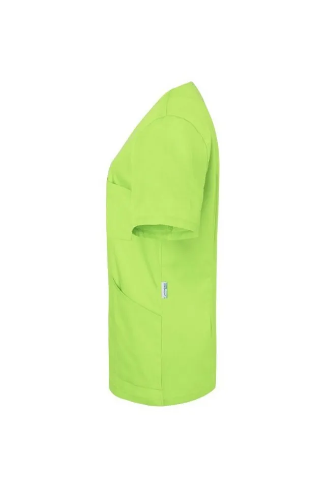 Karlowsky Fashion Schlupfbluse KARLOWSKY Damen Kasack ESSENTIAL Kurzarm V-Neck Modern-Fit Kiwi, Grün, – Produktbild 2 von 4