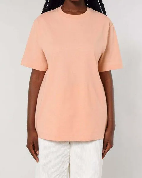 YTWOO YTWOO Sehr dickes Unisex T-Shirt | 240 g/qm | Top Premium Bio-Baumwolle, Apricot, – Produktbild 1 von 4
