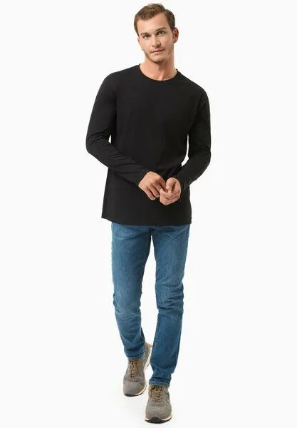 ORGANICATION ORGANICATION Langarmshirt aus Bio-Baumwolle, Schwarz(black), – Produktbild 2 von 4