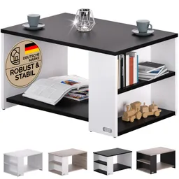 Casaria® Couchtisch Santa Cruz Weiß/Anthrazit 90x60x50cm – Produktbild 1 von 1