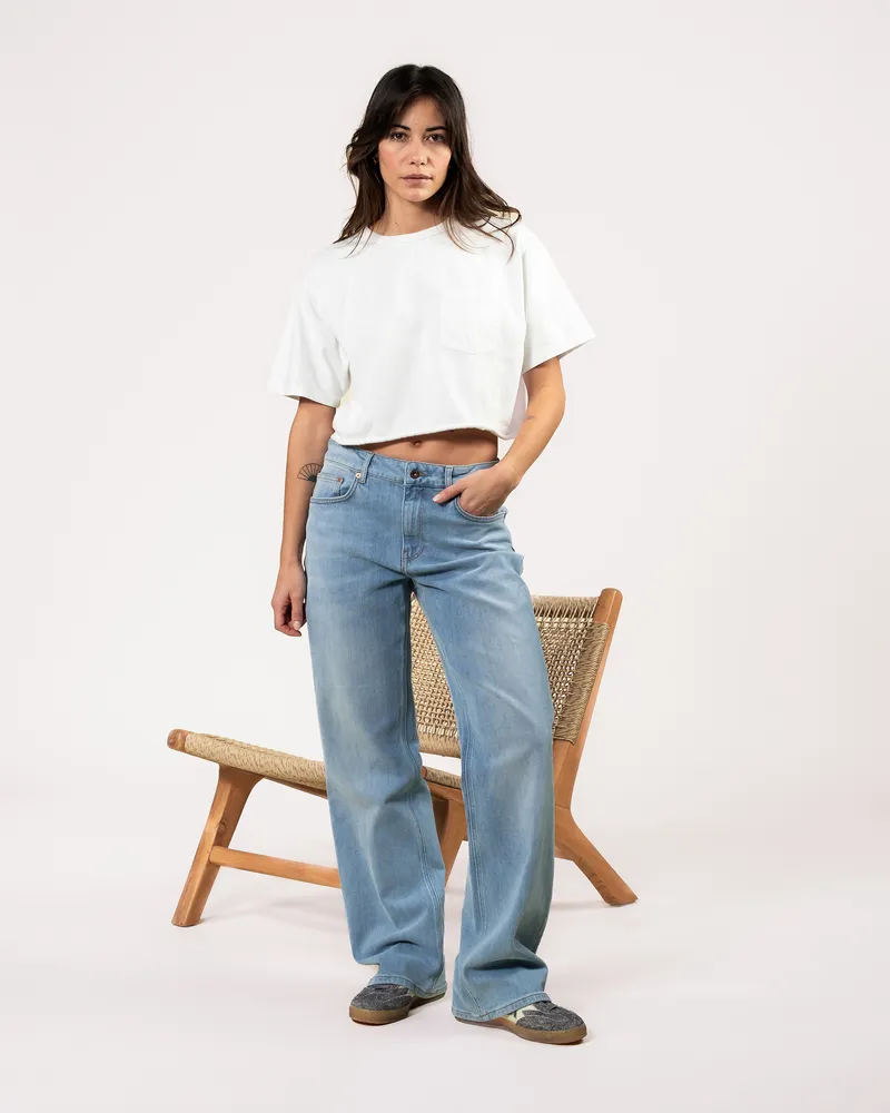 Kuyichi Kuyichi Damen vegan Jeans Lena Loose Misty Ocean, Hellblau, – Produktbild 1 von 2