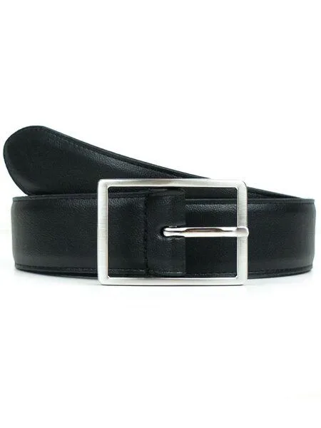 Will's Vegan Shop Will's Vegan Shop Geometrischer Gürtel, 3,5 cm Schwarz Herren, Schwarz, – Produktbild 1 von 2
