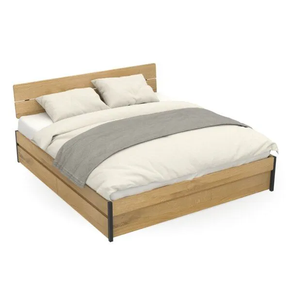 ekomia ekomia Bett Luna Storage, Schwarz, – Produktbild 1 von 4