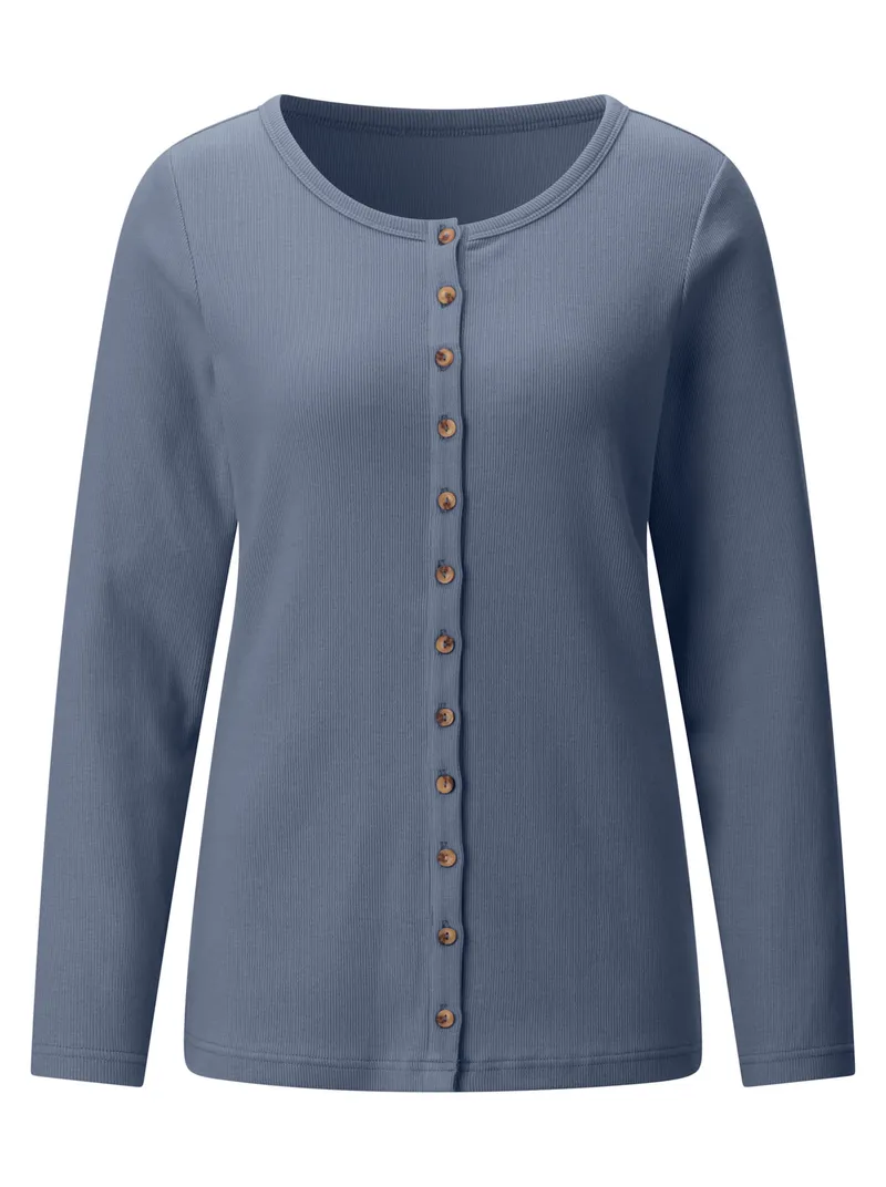 Witt Rippshirt rauchblau, Rauchblau, – Produktbild 2 von 2