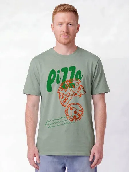 watapparel watapparel T-Shirt Unisex Pizza, Aloe, – Produktbild 2 von 2