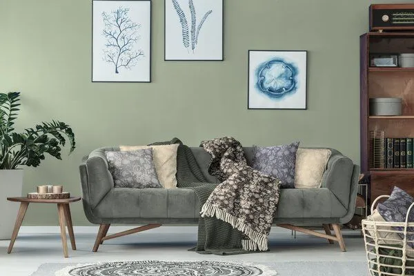 Nature by Adam Nature by Adam Wohndecke aus 100% Bio-Baumwolle - Made in Germany - Flower Cuvée, Taupe, – Produktbild 3 von 3