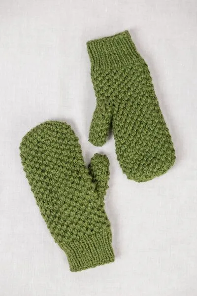Jyoti - Fair Works Jyoti - Fair Works Baby-Alpaka Fäustling Handschuhe Casma, Grün, – Produktbild 1 von 3