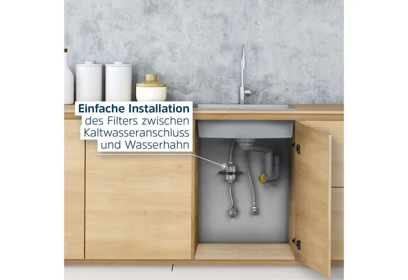 Alb Filter Alb Filter Wasserfilter Active Plus Trinkwasserfilter, reduziert Schadstoffe, gegen Bakterien, Kalkreduktion, Silberfarben, – Produktbild 1 von 5