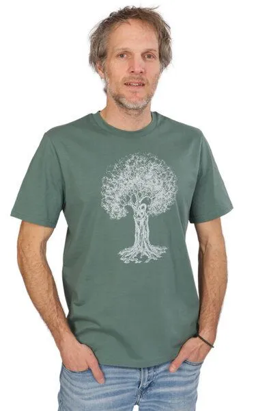 Life-Tree Life-Tree Shirt aus Biobaumwolle für Herren Treehugger, Green bay, – Produktbild 3 von 5