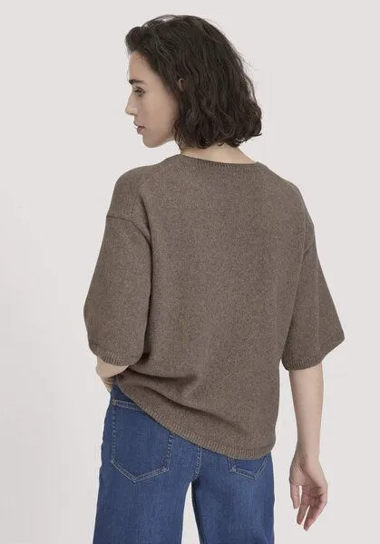 hessnatur hessnatur Strick Pullover Oversize aus Bio-Merinowolle mit Bio-Baumwolle, Camel, – Produktbild 2 von 4