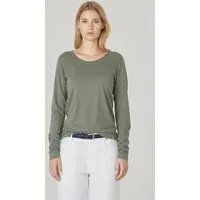 HempAge HempAge Damen Langarm-Shirt Lene Hanf/Bio-Baumwolle, Moss(grün), – Produktbild 1 von 1