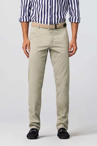 Meyer MEYER Fine-Print Baumwollchino, Beige (beige), – Produktbild 1 von 4