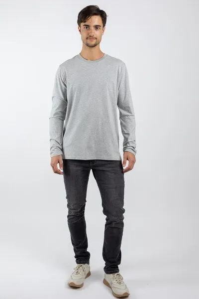 TORLAND TORLAND Herren Longsleeve SHUFFLER, Grau (heather grey), – Produktbild 3 von 4