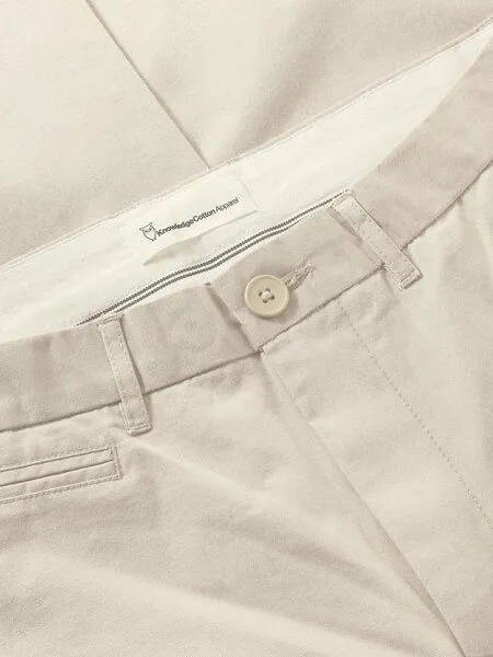 Knowledge Cotton Apparel Knowledge Cotton Apparel Flint Straigt (Wide) Chino, Light feathert grey / beige, – Produktbild 3 von 3