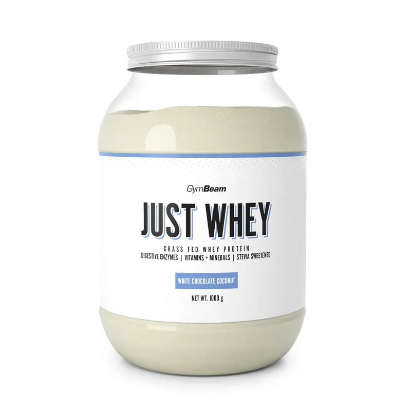 GymBeam GymBeam Just Whey Molkenprotein aus Weidemilch 1000 g weiße Schokolade Kokos – Produktbild 1 von 1
