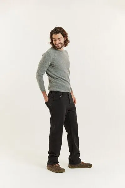 Flax and Loom Flax and Loom Tencel-Baumwoll Jeans Straight Fit Modell: Satch, Schwarz, – Produktbild 2 von 3