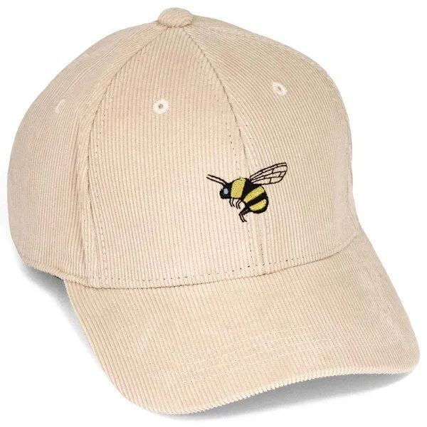 LIGARTI Bestickte Cord Cap – Brumhilde die Hummel – LIGARTI Tiermanufaktur, Sand, – Produktbild 1 von 4