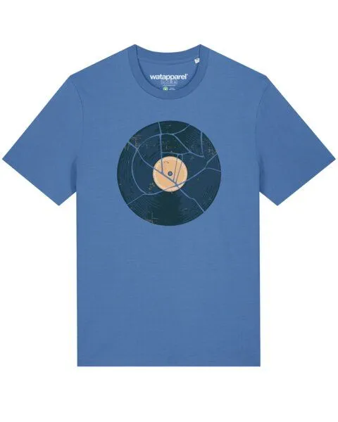 watapparel watapparel T-Shirt Unisex Broken Vinyl, Bright blue, – Produktbild 1 von 4
