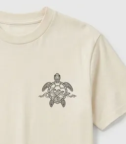 vis wear vis wear Schildkröte - Turtle Surf - Ozean und Wellen - Pure Natural Bio Baumwolle Shirt – Produktbild 1 von 1