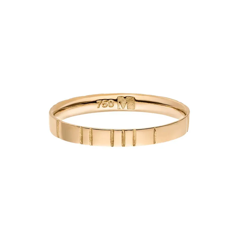 Maren Jewellery Lovelines Small Wedding Ring - 64 / 18 Karat Gelbgold – Produktbild 1 von 1