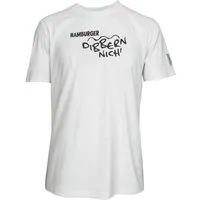 Spirit of Hamburg Spirit of Hamburg Biobaumwoll T-Shirt mit Spruch „Hamburger dibbern nich‘“, Weiss, – Produktbild 1 von 1