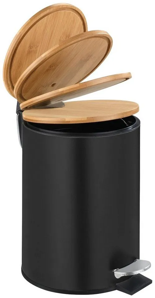 Wenko Wenko Kosmetikeimer Tortona, 3 Liter, BxTxH: 17x21x23,5 cm, Schwarz, – Produktbild 2 von 2