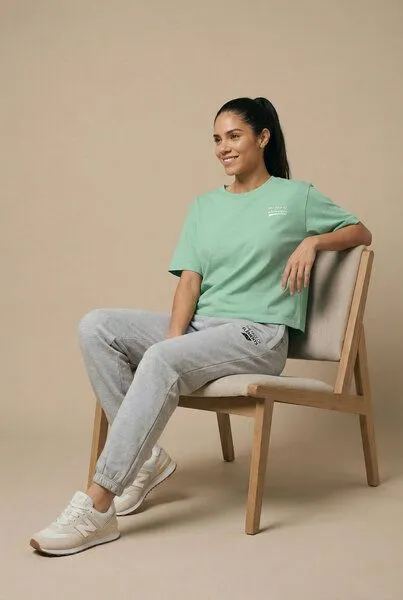 THE FACE OF ELEMENTS The Face of Elements Essential - Relaxed Fit Sweatpant aus Bio-Baumwolle, Heather grey (grau), – Produktbild 4 von 4