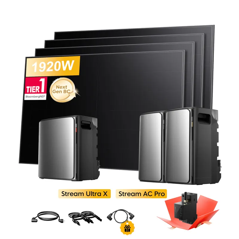 EcoFlow EcoFlow Stream Ultra X, All-in-One Speicher für Balkonkraftwerke, mit 4 x 480Wp Sunpro BC Bifazial Full Black Solarmodul, by Powerness - Stream Ultra X + 2 x Stream AC Pro | 7680Wh / Gratis Smart Meter / Selbstabholung – Produktbild 1 von 1