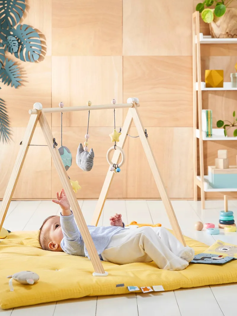 Vertbaudet Baby Activity-Decke TROPIK ohne Spielbogen, Senfgelb, – Produktbild 3 von 4