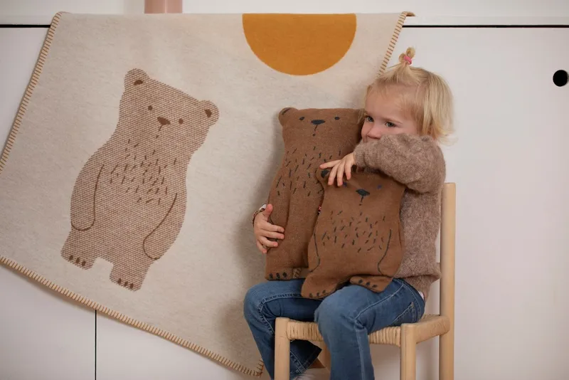 david fussenegger david fussenegger Babydecke Lili 'Bär' 70 x 90 cm, Beige, – Produktbild 1 von 5